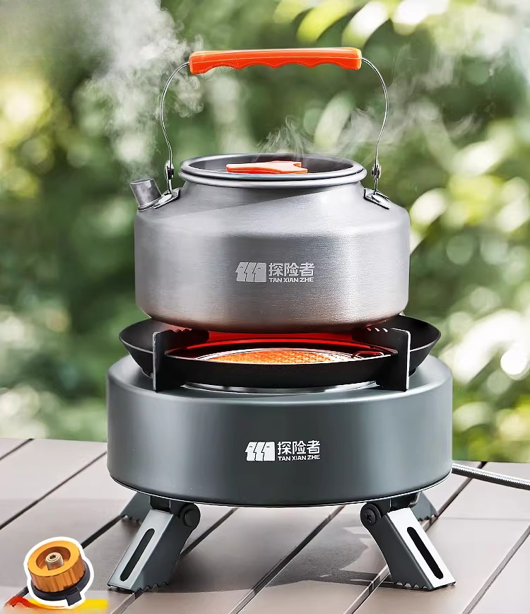 موقد غاز محمول قابل للفصل للتخ - مراجعة Camping Cooking Box Set وسعره